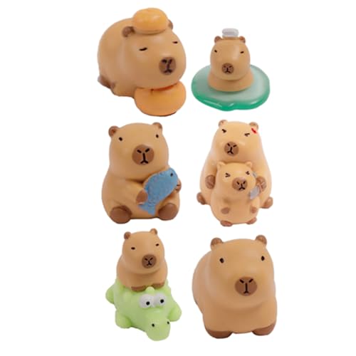 Gogogmee 6 Stück Teiliges Mini Capybara Figuren aus Resin Realistische Kleine Wasserschwein Skulpturen für Tischdeko Vielseitige Party Supplies Souvenirs und Kreative Wohnaccessoires Gogogmee 6 Stück Teiliges Mini Capybara Figuren aus Resin Realistische Kleine Wasserschwein Skulpturen für Tischdeko Vielseitige Party Supplies Souvenirs und Kreative Wohnaccessoires von Gogogmee