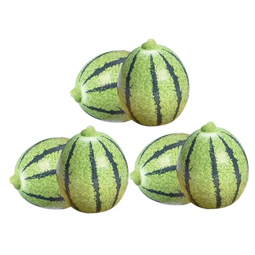 Gogogmee 6 Stück Teiliges Miniatur Wassermelonen aus Resin Künstliche Mini Fruchtdekoration für Puppenhaus Detailreiche Realistische Landschafts und Tischdeko Vielseitig Einsetzbar von Gogogmee
