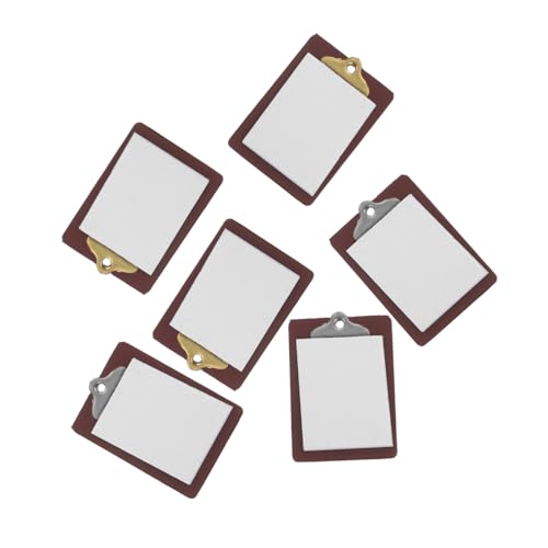 Gogogmee 6stücke Mini Whiteboard Klemmbrett Für Puppenhaus Kleine Schreibtafel Modell Authentisches Design Detaillierte Simulation Foto-Requisite Puppenhaus Zubehör von Gogogmee