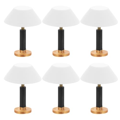 Gogogmee 6 Stück kleine Nachttischlampen aus Kunststoff, Puppenhaus-Tischlampe, Miniatur-Schreibtisch-Nachtlicht aus Kunststoff, Modellmöbelzubehör für die Dekoration von Mikroszenen Gogogmee 6 Stück kleine Nachttischlampen aus Kunststoff, Puppenhaus-Tischlampe, Miniatur-Schreibtisch-Nachtlicht aus Kunststoff, Modellmöbelzubehör für die Dekoration von Mikroszenen von Gogogmee