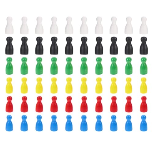 Gogogmee 60 Stück Holzspielsteine für Brettspiele Bunte Spielfiguren Rot Gelb Blau Grün Schwarz und Weiß für Schach Spieleabende und Bastelprojekte Gogogmee 60 Stück Holzspielsteine für Brettspiele Bunte Spielfiguren Rot Gelb Blau Grün Schwarz und Weiß für Schach Spieleabende und Bastelprojekte von Gogogmee