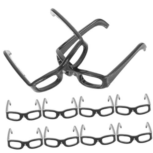 Gogogmee 60 Stück Mini Puppensonnenbrillen Schwarz Puppenbrillen Eyewear für Puppenkostüme Bastelzubehör und DIY Projekte Geeignet für Puppenhaus und Kinderparty von Gogogmee