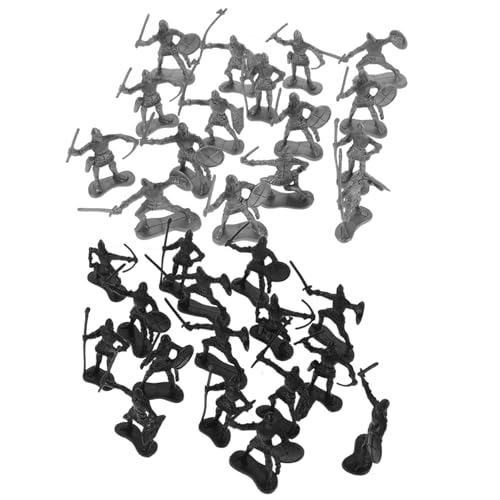 Gogogmee 60 Stück Teiliges Mittelalterliches Soldatenfiguren Set aus Robustem Kunststoff mit Schwarzen und Silbernen Miniatur römerreitern und Rittern Edukatives für Dekorationen bei Gogogmee 60 Stück Teiliges Mittelalterliches Soldatenfiguren Set aus Robustem Kunststoff mit Schwarzen und Silbernen Miniatur römerreitern und Rittern Edukatives für Dekorationen bei von Gogogmee