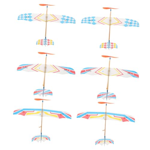 Gogogmee 6stücke Gummiband-Glider Modelle Spaßige Flugzeuge Für Spielzeuge Für Partys Und Für Jungen Und Familien von Gogogmee