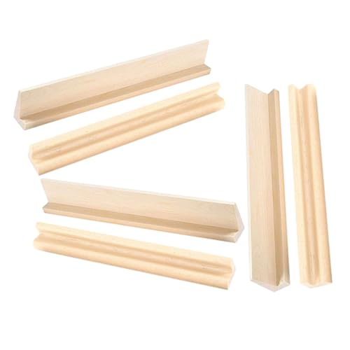 Gogogmee 6Stücke Holz Domino Organizer DIY Bastelset mit Buchstabenbasen Fördert Kreativität und Feinmotorik für Interaktives Spielvergnügen von Gogogmee