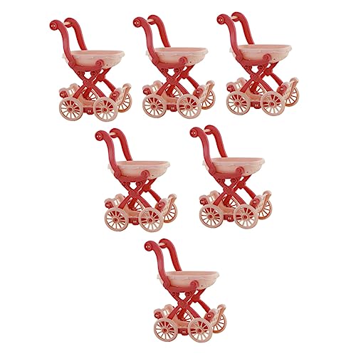 Gogogmee 6Stücke Mini Einkaufswagen Niedliche Puppenmöbel Miniatur Modelle für Deko und für Geburtstagsfeiern von Gogogmee