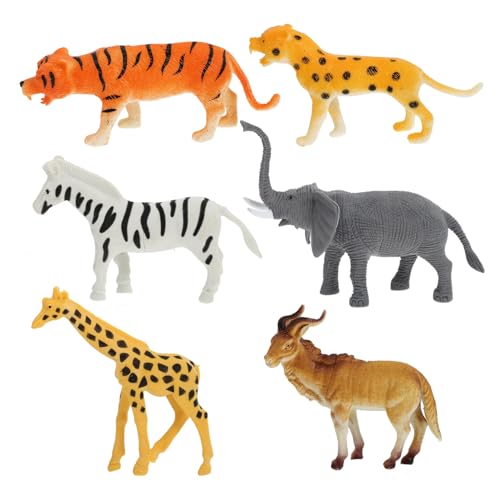 Gogogmee 6Stücke Realistische Tierfiguren aus Wildtiermodelle für Pädagogisches Kreativität und Naturverständnis Elefant Tiger Giraffe Gogogmee 6Stücke Realistische Tierfiguren aus Wildtiermodelle für Pädagogisches Kreativität und Naturverständnis Elefant Tiger Giraffe von Gogogmee