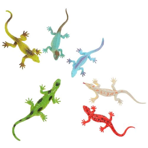 Gogogmee 6Stücke Teiliges Realistische Eidechsenfiguren aus Kunststoff Langlebiges für Garten und Desktop Dekoration Vielseitig Einsetzbar für Kreative Streichspiele von Gogogmee