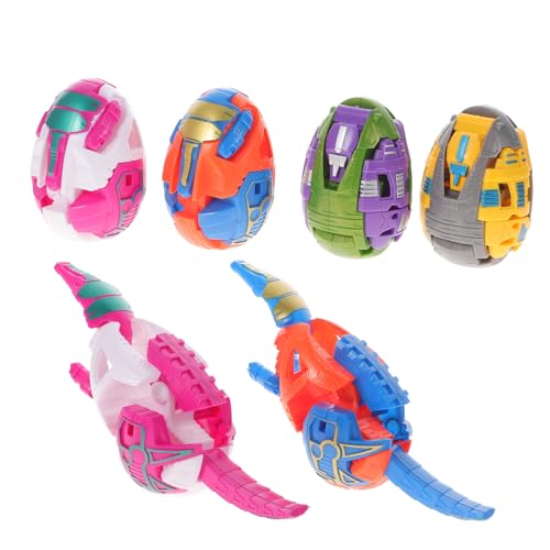 Gogogmee 6Stücke Transformierende Dinosaurier Eier Teiliges aus Hochwertigen Materialien Lehrreiches Imitationsspielzeug für Fördert über Dinosaurier und Tiere von Gogogmee