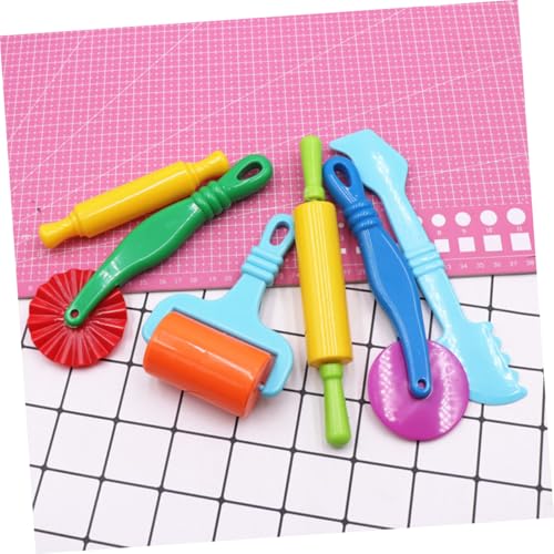 Gogogmee 7 Stück Teiliges Kunststoff Clay Roller für Langlebiger DIY Handheld Knetrollen Pin Geeignet für Keramik Fördert Kreativität und Feinmotorik Zufällige Farben Zufällige Farbe von Gogogmee