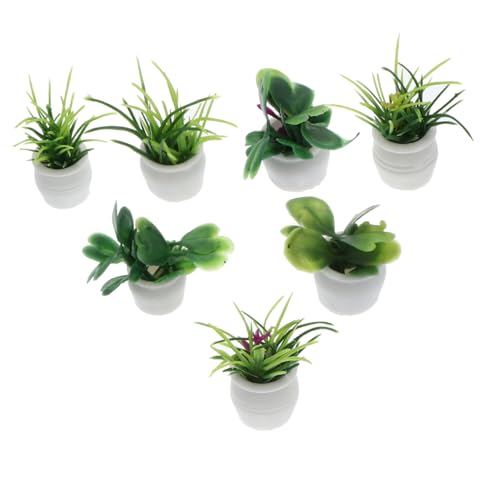 Gogogmee 7Stücke Mini Künstliche Topfpflanze Dekoration Bonsai für Mini Häuser und Feengärten Realistische Pflanzenmodelle Wohnaccessoires Gogogmee 7Stücke Mini Künstliche Topfpflanze Dekoration Bonsai für Mini Häuser und Feengärten Realistische Pflanzenmodelle Wohnaccessoires von Gogogmee