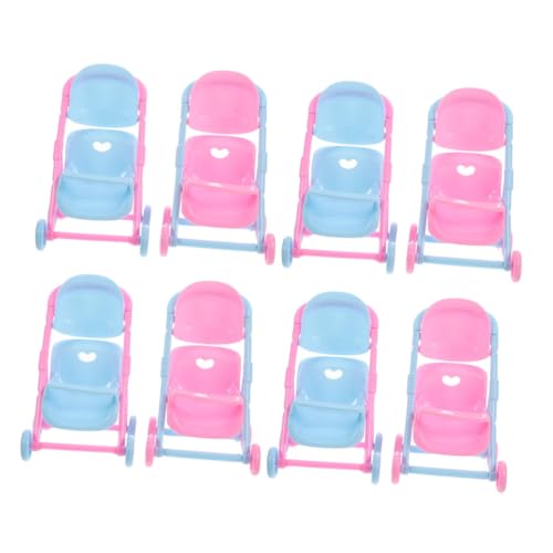 Gogogmee 8 Stück Kinderspielhaus Trolley- kleine Spielzeuge für Mädchen Spielzeugpuppenwagen Puppenwagen-Spielset Rollenspielhaus-Requisiten Kinderwagen Plastik Gogogmee 8 Stück Kinderspielhaus Trolley- kleine Spielzeuge für Mädchen Spielzeugpuppenwagen Puppenwagen-Spielset Rollenspielhaus-Requisiten Kinderwagen Plastik von Gogogmee