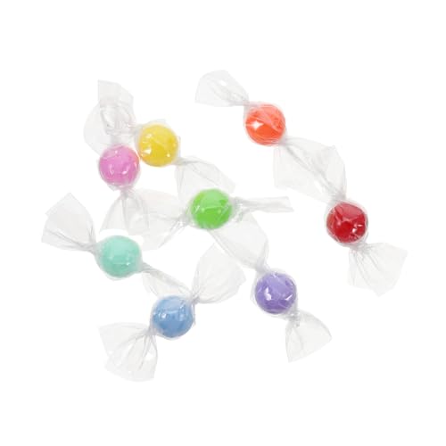 Gogogmee 8 Stück Miniatur Zuckerwaren Bunte Candy Puppenhaus Deko Realistische Miniatur Süßigkeiten Scrapbooking Zubehör Sicher und Platzsparend von Gogogmee