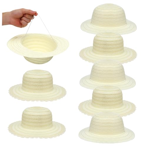 Gogogmee 8 Stück Teiliges DIY Sonnenstrohhüte zum Bemalen Blanke Weiße Bastelstrohhüte für Kreatives Malen für Gruppenaktivitäten und Individuelle Gestaltung Gogogmee 8 Stück Teiliges DIY Sonnenstrohhüte zum Bemalen Blanke Weiße Bastelstrohhüte für Kreatives Malen für Gruppenaktivitäten und Individuelle Gestaltung von Gogogmee