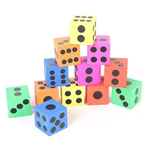 Gogogmee 8 Stück Teiliges Eva Schaumstoff Würfelset Große Bunte Würfel Sichere Spielwürfel für Pädagogisch für Mathe Spiele Familienunterhaltung Indoor und Outdoor Einsatz von Gogogmee
