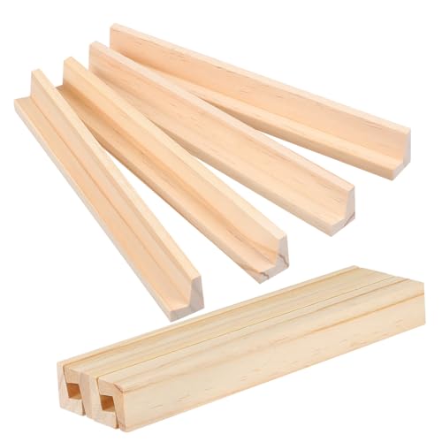Gogogmee 8 Stück Teiliges Holz Domino tablett mit Buchstabenständern Multifunktionale Holz Domino Racks zur Spielstein aufbewahrung und Kreativen Bastel Dekoration Lang für DIY und Spiele von Gogogmee