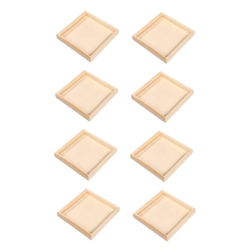 Gogogmee 8 Stück Teiliges Holz Puzzle Trays für Würfelaufbewahrung Stapelbare Glatte Oberfläche Kindersicher Langlebig zur Organisation und Ordnung im Kinderzimmer von Gogogmee