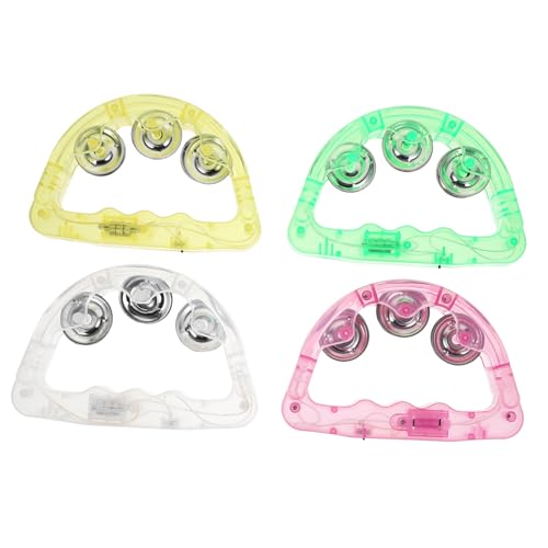 Gogogmee 8 Stück Teiliges LED Tamburin Leichte Tragbare Leuchtende Handrassel Buntes Partyspielzeug für Erwachsene Fördert Koordination und Sorgt für Klare Helle Klänge von Gogogmee