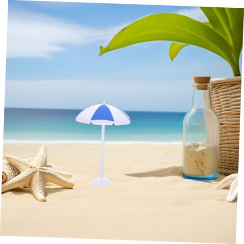 Gogogmee 8stücke Miniatur-strandschirm Für Puppenhaus Und Mikro-Landschaft DIY-bastelzubehör Sommer-Dekoration Sandkasten-Modelle Fotorequisiten Langlebiger Kunststoff von Gogogmee