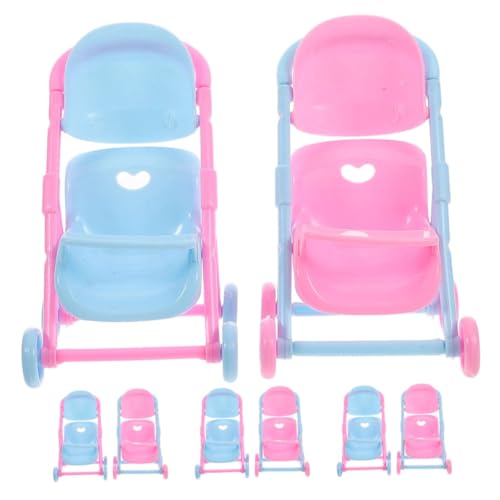 Gogogmee 8 Stück Teiliges Mini Puppenwagen Realistische Simulation Leichter Doll Stroller für Rollenspiel Puppenhaus Zubehör Gogogmee 8 Stück Teiliges Mini Puppenwagen Realistische Simulation Leichter Doll Stroller für Rollenspiel Puppenhaus Zubehör von Gogogmee