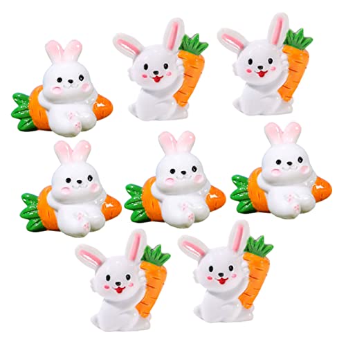 Gogogmee 8 Stück Teiliges Miniatur Hasenfigur aus Robustem Resin Niedliche Karotten Designs Leichte Garten und Bonsai Deko Vielseitig für Auto Garten Puppenhaus und Gogogmee 8 Stück Teiliges Miniatur Hasenfigur aus Robustem Resin Niedliche Karotten Designs Leichte Garten und Bonsai Deko Vielseitig für Auto Garten Puppenhaus und von Gogogmee