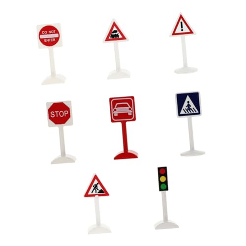 Gogogmee 8 Stück Teiliges Miniatur Verkehrszeichen Leichte und Kompakte Sandtisch Dekoration Pädagogisches für DIY Mikrolandschaften und Baustellenmodelle Gogogmee 8 Stück Teiliges Miniatur Verkehrszeichen Leichte und Kompakte Sandtisch Dekoration Pädagogisches für DIY Mikrolandschaften und Baustellenmodelle von Gogogmee