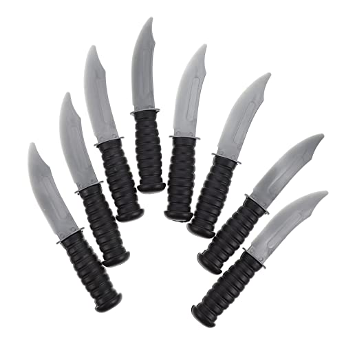 Gogogmee 8 Stück Teiliges Set aus Kunststoff Simulation Messern für Realistische Requisiten für Halloween Kostümpartys und Aprilscherze Witzige Deko für Tisch und Wand von Gogogmee