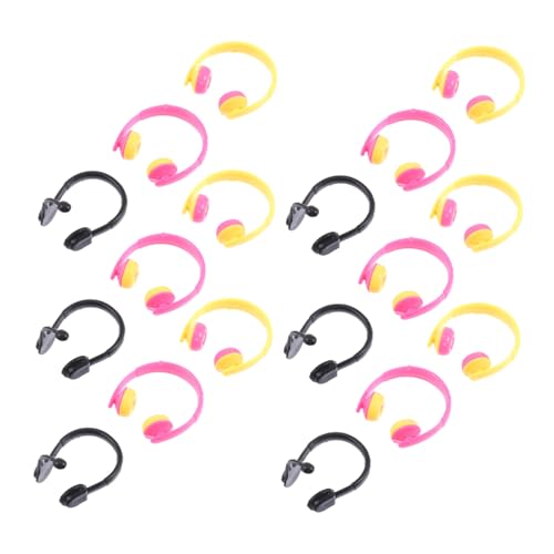 Gogogmee 80 Stück Teiliges Puppen Mini Headset mit Bunten und Schwarzen Mini Ohrhörern Realistische Puppenzubehör Deko für DIY Mikrolandschaften und Puppenkostüme von Gogogmee