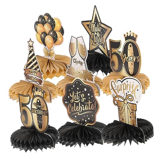 Gogogmee 8St Geburtstagsdekoration 50. Topper für Tafelaufsätze Vintage- Schwarze Tischdeko Party Sachen Party Decoration Geburtstagstischdekorationen Geburtstagsverzierung Papier Gogogmee 8St Geburtstagsdekoration 50. Topper für Tafelaufsätze Vintage- Schwarze Tischdeko Party Sachen Party Decoration Geburtstagstischdekorationen Geburtstagsverzierung Papier von Gogogmee