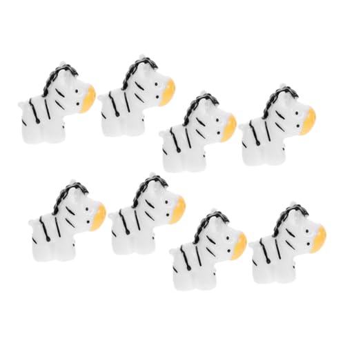 Gogogmee 8Stücke Mini Zebra Figuren aus Harz Niedliche Zebra Dekorationen für Kreative DIY Projekte und Sukkulenten Tischdekoration für Zuhause und Büro von Gogogmee