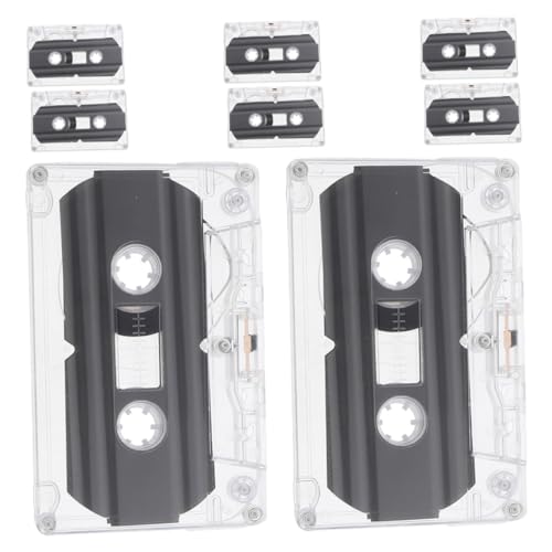 Gogogmee 8pcs Clear Case Audio -kassettenband Für Musik Und Sprachaufnahme Leeres Band Transparentes Hardschale Für DIY -Retro -Party -nachrichten Für Unterricht Und Sprachaufzeichnung von Gogogmee