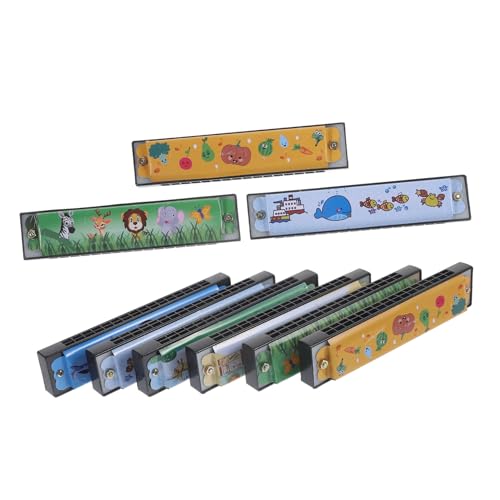 Gogogmee 9 Stück Teiliges Mundharmonika aus Metall Robustes Musikinstrument für Anfänger Leicht zu Tragbar Pädagogisches für Junge Mädchen und Kleinkinder von Gogogmee