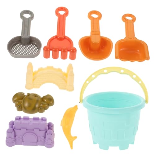 Gogogmee 9 Stück Teiliges Sandspielzeug für Sandkasten Strandspielzeug mit Eimer Schaufel Rechen Sandformen Sandburgen für Outdoor Garten Strandspaß Kleinkinder Gogogmee 9 Stück Teiliges Sandspielzeug für Sandkasten Strandspielzeug mit Eimer Schaufel Rechen Sandformen Sandburgen für Outdoor Garten Strandspaß Kleinkinder von Gogogmee