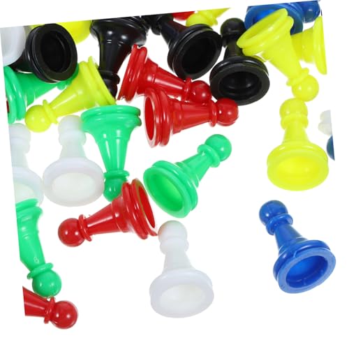 Gogogmee 96 Stück Teiliges Brettspiel Schachfiguren aus Robustem Kunststoff Farbige Spielsteine für Gesellschaftsspiele Pädagogisches Denkspiel und Kreativität Zufällige Zufällige Farbe von Gogogmee