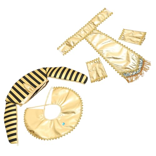 Gogogmee Ägyptisches Kostümzubehör Teilig mit Gürtel Kragen Ärmeln und Kopfschmuck für Damen Halloween Cosplay Party Karneval Gogogmee Ägyptisches Kostümzubehör Teilig mit Gürtel Kragen Ärmeln und Kopfschmuck für Damen Halloween Cosplay Party Karneval von Gogogmee