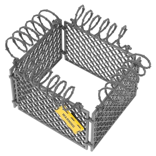 Gogogmee Abs Kunststoff Miniatur Schutzzaun DIY Spielset für BAU von Bauernhof Militärszenen Stabiles Einfach zu Montierendes Zaunmodell für Kreative Robustes Zubehör für von Gogogmee