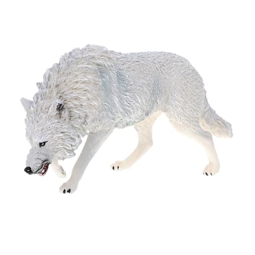 Gogogmee Abs Wolf Figurine Kleines Wildtier Modell Detailreiche Nordamerikanische Braunwolfsimulation Pädagogisches Kinderspielzeug Dekorativ für Garten Schreibtisch von Gogogmee