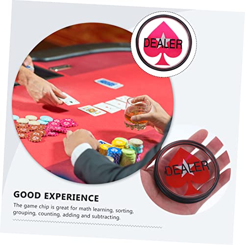 Gogogmee Acryl Poker Chip Doppelseitig Robuster Dealer Button für Glücksspiel Spiele Leicht als Zubehör für Poker Lernspiele von Gogogmee
