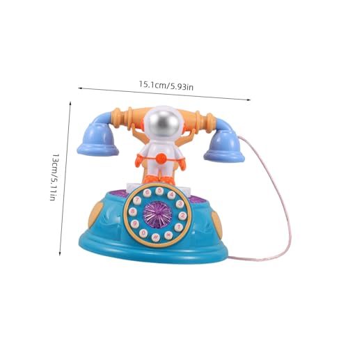 Gogogmee Astronaut Telefon Vintage Retro Drehtelefon mit Licht Musik Interaktiv Lernspielzeug für Zuhause Kindergarten Mädchen Jungen von Gogogmee