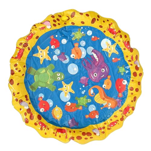 Gogogmee Aufblasbare PVC Wassersprinkler Spielmatte für Bunte Spritzmatte für Garten Pool und Strand Rutschfestes Design für Sommer Spaß und Spiele Gogogmee Aufblasbare PVC Wassersprinkler Spielmatte für Bunte Spritzmatte für Garten Pool und Strand Rutschfestes Design für Sommer Spaß und Spiele von Gogogmee
