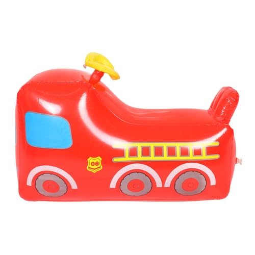 Gogogmee Aufblasbares Feuerwehr Auto aus Strapazierfähigem PVC Kindersicheres Wackelfahrzeug für Outdoor und Indoor Geeignet für Kleinkinder Jahre als Geburtstags Partyspielzeug von Gogogmee