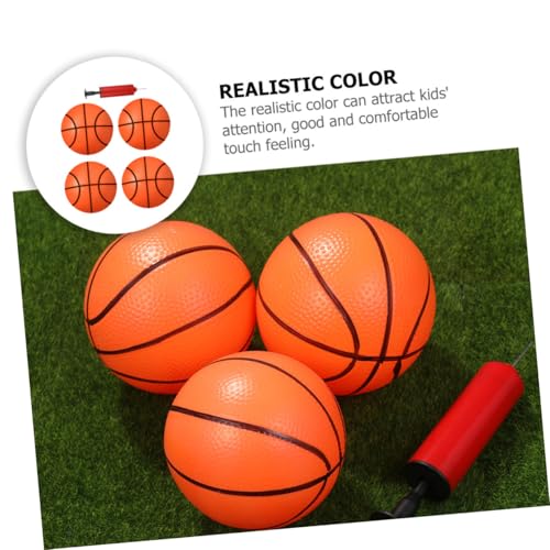Gogogmee Basketball aus Hochwertigem PVC Aufblasbare rutschfeste Basketbälle mit Pumpe für Jungen und Mädchen Lustiges Outdoor und Indoor Zufällige Farbe Zufällige Farbe von Gogogmee