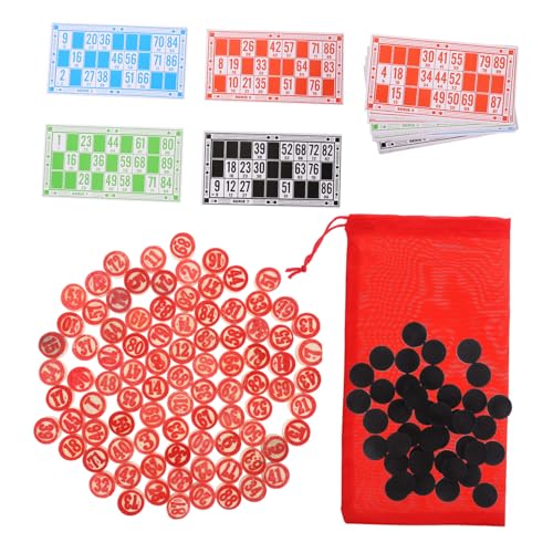 Gogogmee Bingo Zahlen Schachspiel Holzspielsteine Lernspiel Konzentration Familienspiel für Eltern Logisches Denken Training von Gogogmee