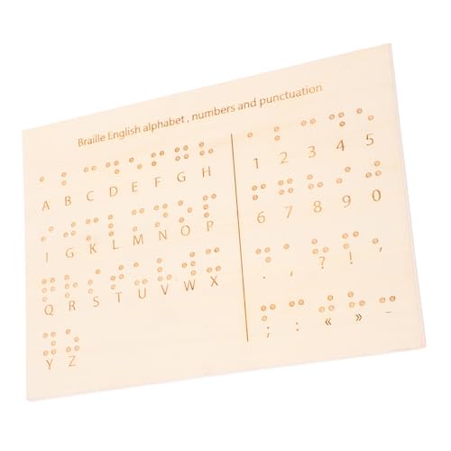 Gogogmee Blindenschrift Lernausrüstung Blinde Nummerntafel Braille Buchstaben Lerntafeln Braille Lerntafel Holz Brailletafel Blinde Menschen Die Blinden Menschen Das Wesentliche von Gogogmee