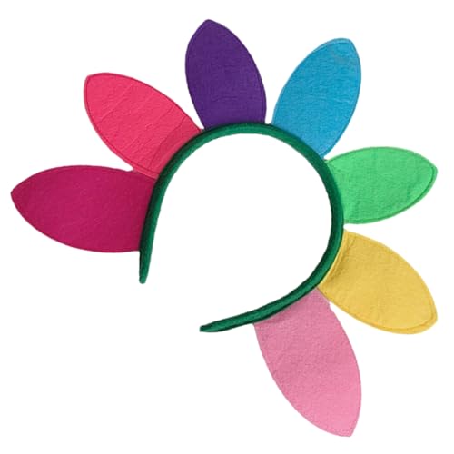 Gogogmee Bunte Sonnenblumen Haarreif für Erwachsene Vielseitiges Kostümzubehör Farbenfroher Festival Kopfschmuck Geeignet für Halloween Partys und Junggesellenabschied von Gogogmee