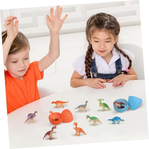 Gogogmee Buntes Dinosaurier Ei mit PVC Figuren Robust und Stabil Stehend Pädagogisches für Kleinkinder Fördert Kreatives und Familienzeit von Gogogmee