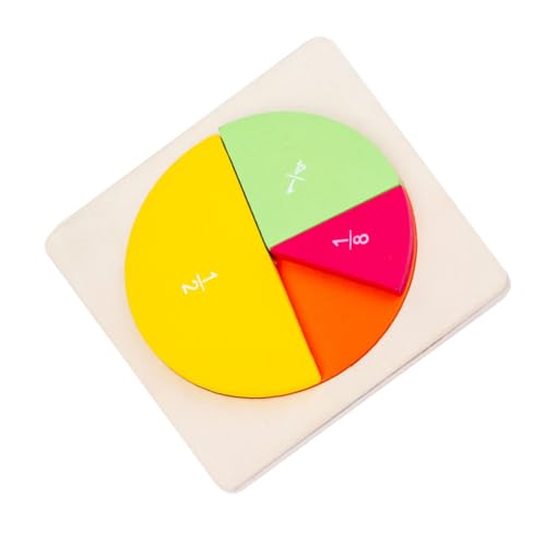Gogogmee Buntes Holz Fraction Circles Lernspielzeug Pädagogisches Mathematik Puzzle für Visualisierung von Bruchteilen und Zählübungen von Gogogmee
