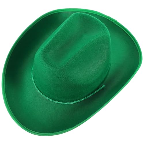 Gogogmee Cowboyhut für Damen und Herren mit Verstellbarem Zugband Western Cowboyhut für Kostümpartys Karneval und Mottopartys Einteilig Grün für Western Fans von Gogogmee