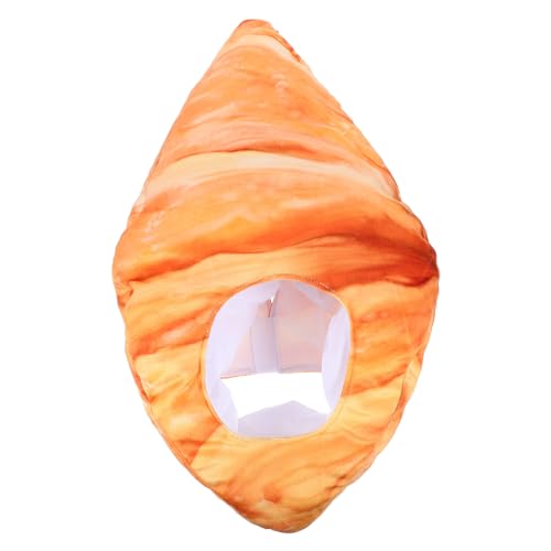 Gogogmee Croissant Haube Kostüm Hut Prop Cartoon Cosplay Hut Cosplay Party Hut Party Hut Prop Plüsch Cosplay Hut Gefüllte Kopfbedeckung Cosplay Prop Cosplay Hut Dekor Croissant von Gogogmee