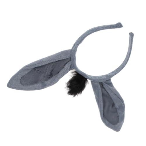 Gogogmee Damen Stirnband mit Lustigen Grauen Eselsohren Leichter Haarschmuck für Party Karneval und Alltag Bequemes Dekoratives Tier Haarband für Frauen und Fotorequisiten von Gogogmee